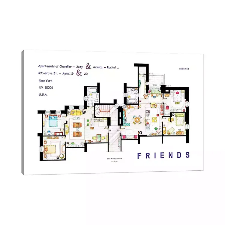 Canvas Art-Kirklands Home Apartment from Friends Canvas Art Print