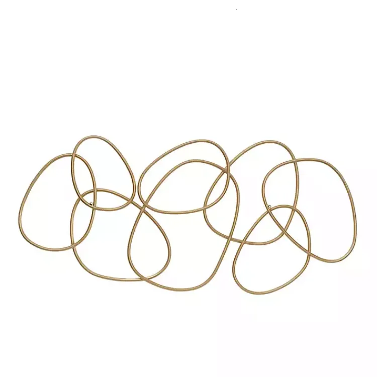 Wall Plaques-Kirklands Home Abstract Rings Metal Wall Plaque Gold