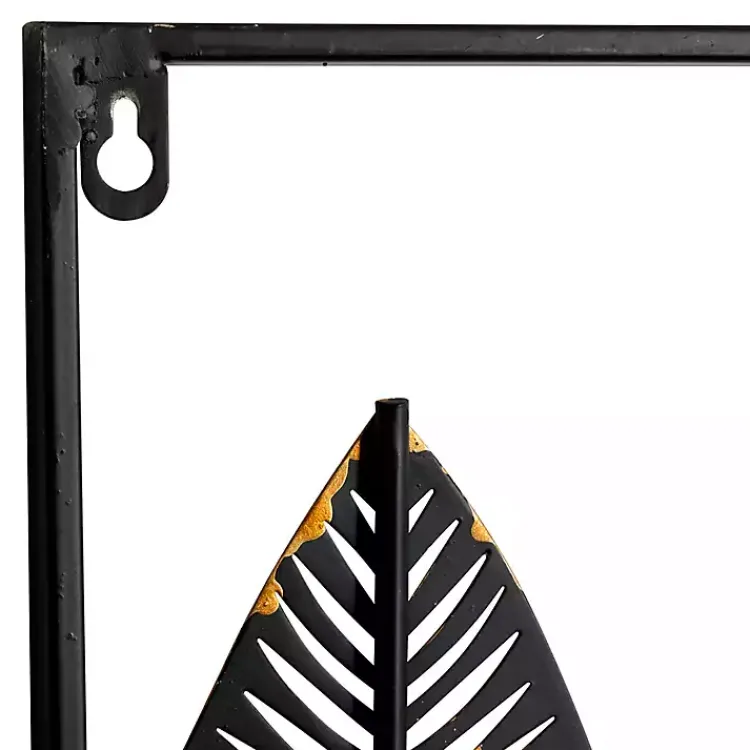 Wall Plaques-Kirklands Home Metal and Wood Leaf Stems Wall Plaque Multi