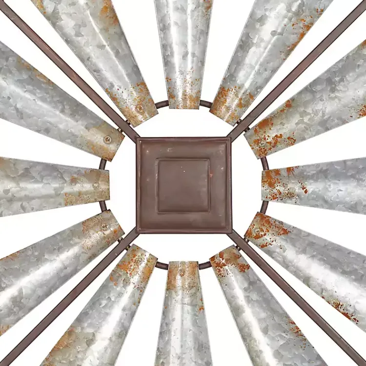 Wall Plaques-Kirklands Home Metal Windmill Wall Plaque Silver