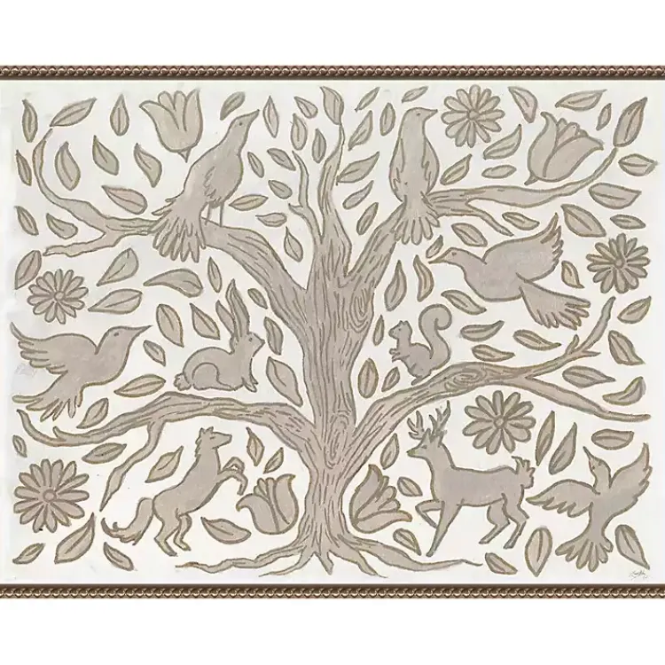 Canvas Art-Kirklands Home Animal Tree Canvas Art Print, 30x23 in.