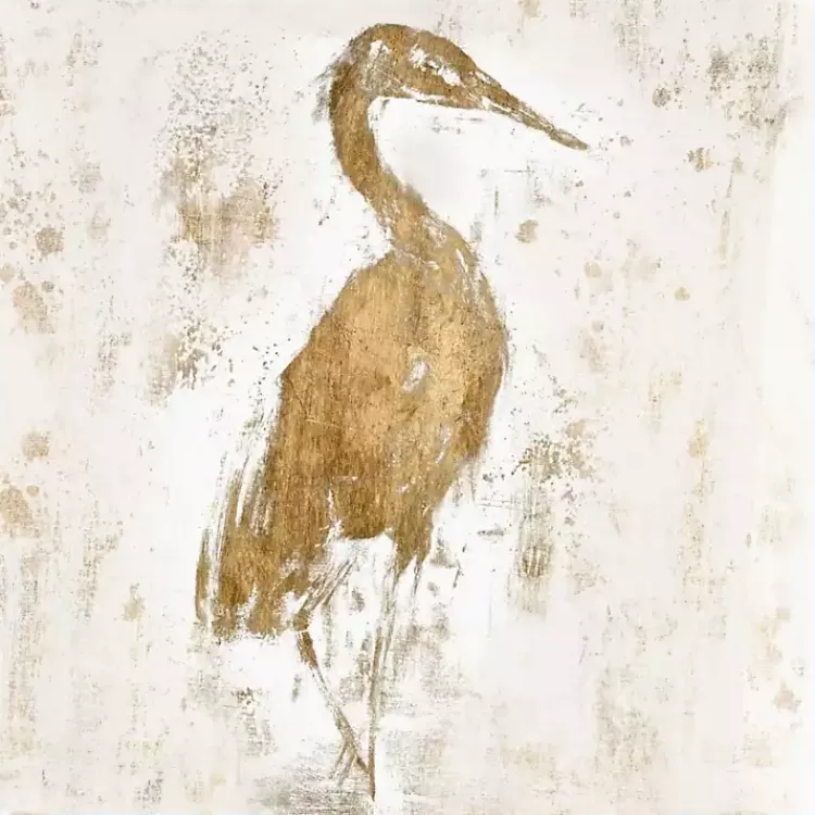 Canvas Art-Kirklands Home Gilded Heron I Canvas Art Print