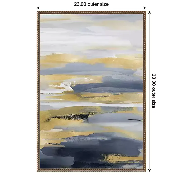 Canvas Art-Kirklands Home Blue and Gold Intuition II Canvas Art Print
