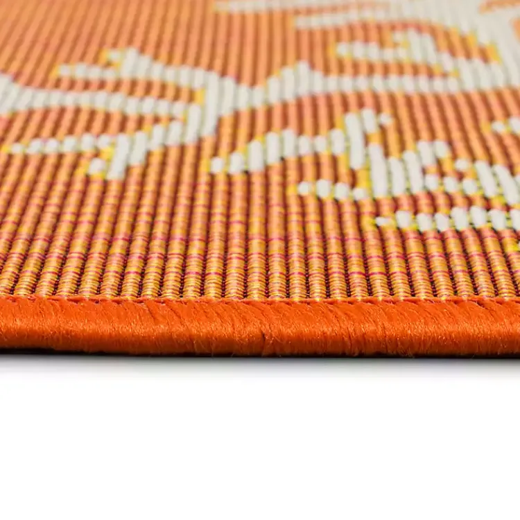 Outdoor Rugs-Kirklands Home Coral Indoor/Outdoor Rug, 2x3 Orange