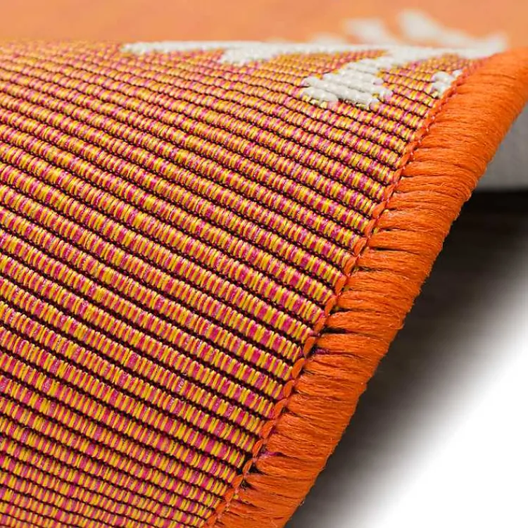 Outdoor Rugs-Kirklands Home Coral Indoor/Outdoor Rug, 2x3 Orange