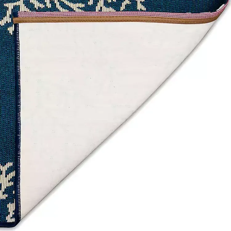 Outdoor Rugs-Kirklands Home Navy Blue Coral Indoor/Outdoor Rug, 2x3