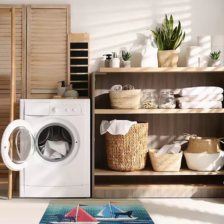 Outdoor Rugs-Kirklands Home Sailboat Dogs Indoor/Outdoor Accent Rug