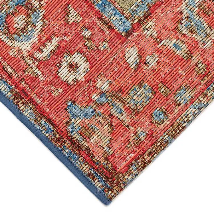 Outdoor Rugs-Kirklands Home Diamond Medallion Indoor/Outdoor Rug, 3x4 Red