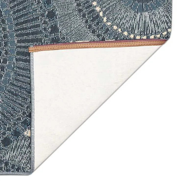 Outdoor Rugs-Kirklands Home Spheres Indoor/Outdoor Runner, 1x4 Blue