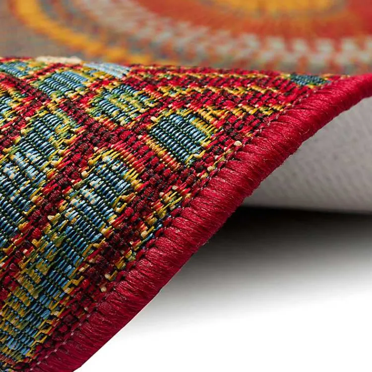 Outdoor Rugs-Kirklands Home Spheres Indoor/Outdoor Runner, 1x4 Red