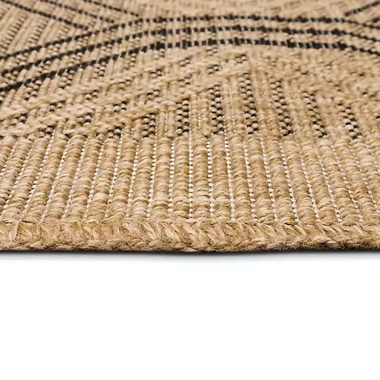 Outdoor Rugs-Kirklands Home Tan & Black Diamonds Indoor/Outdoor Area Rug, 5x7