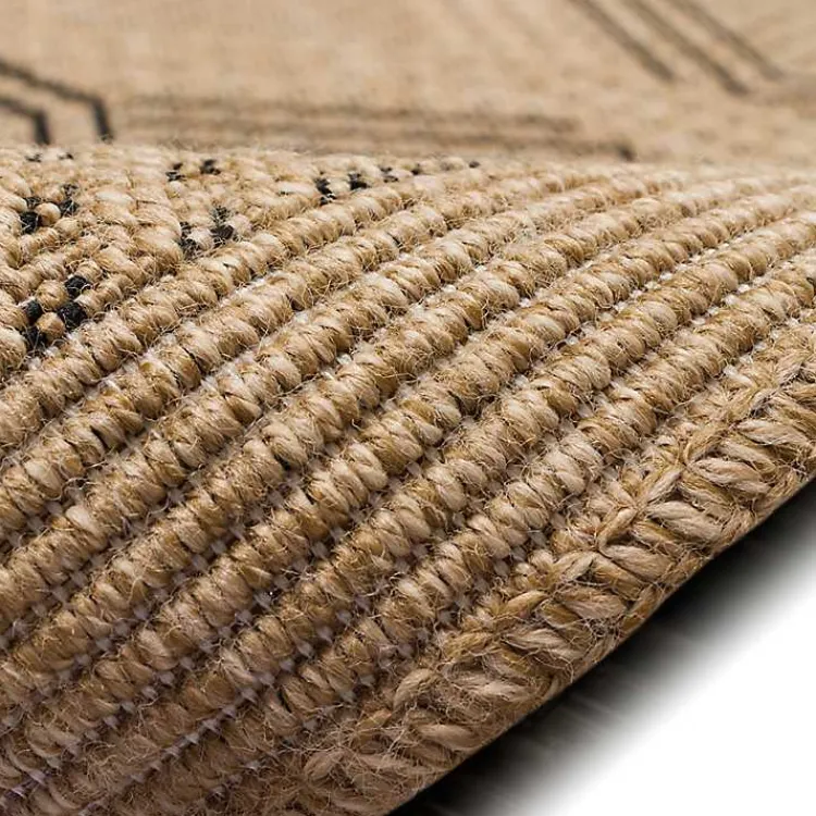 Outdoor Rugs-Kirklands Home Tan & Black Diamonds Indoor/Outdoor Area Rug, 5x7