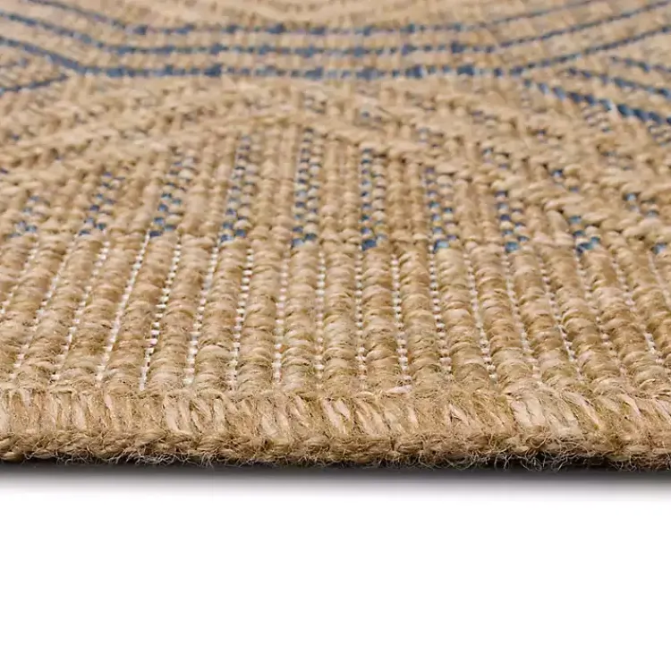 Outdoor Rugs-Kirklands Home Tan & Navy Diamonds Indoor/Outdoor Area Rug, 5x7