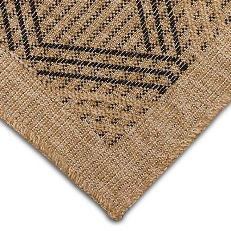 Outdoor Rugs-Kirklands Home Tan & Black Diamonds Indoor/Outdoor Area Rug, 7x9