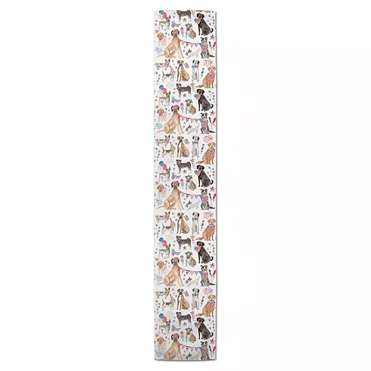 Table Linens-Kirklands Home Fourth of July Patriotic Pups Table Runner, 90 in.