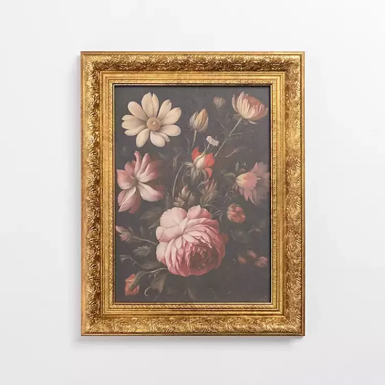 Framed Art-Kirklands Home Moody Mixed Floral Framed Art Print