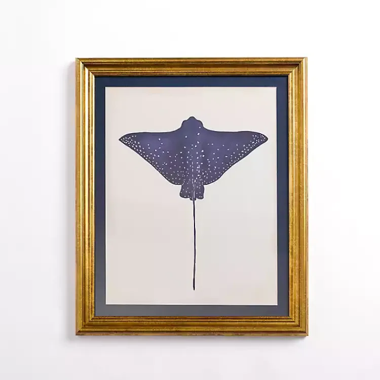 Framed Art-Kirklands Home Blue Stingray Framed Art Print