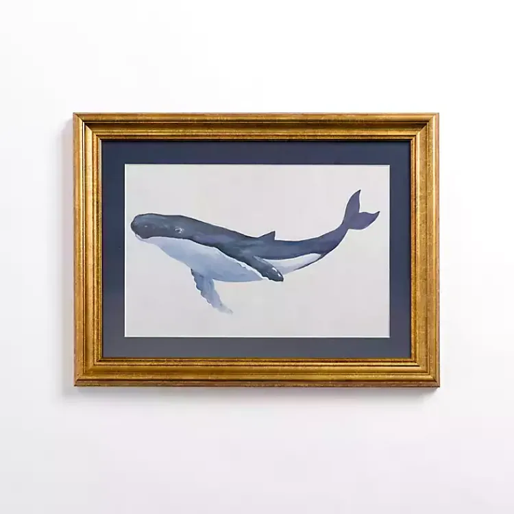 Framed Art-Kirklands Home Blue Whale Framed Art Print