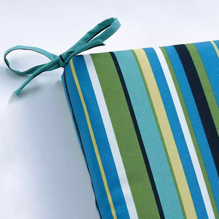 Outdoor Cushions & Pillows-Kirklands Home Blue Topanga Striped Outdoor Chair Cushion