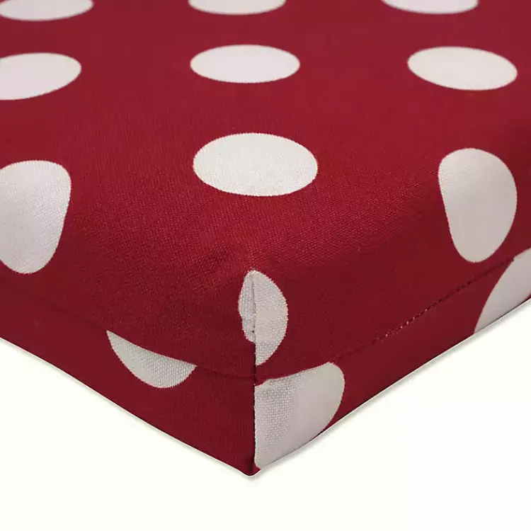Outdoor Cushions & Pillows-Kirklands Home Red & White Polka Dot Outdoor Chair Cushion