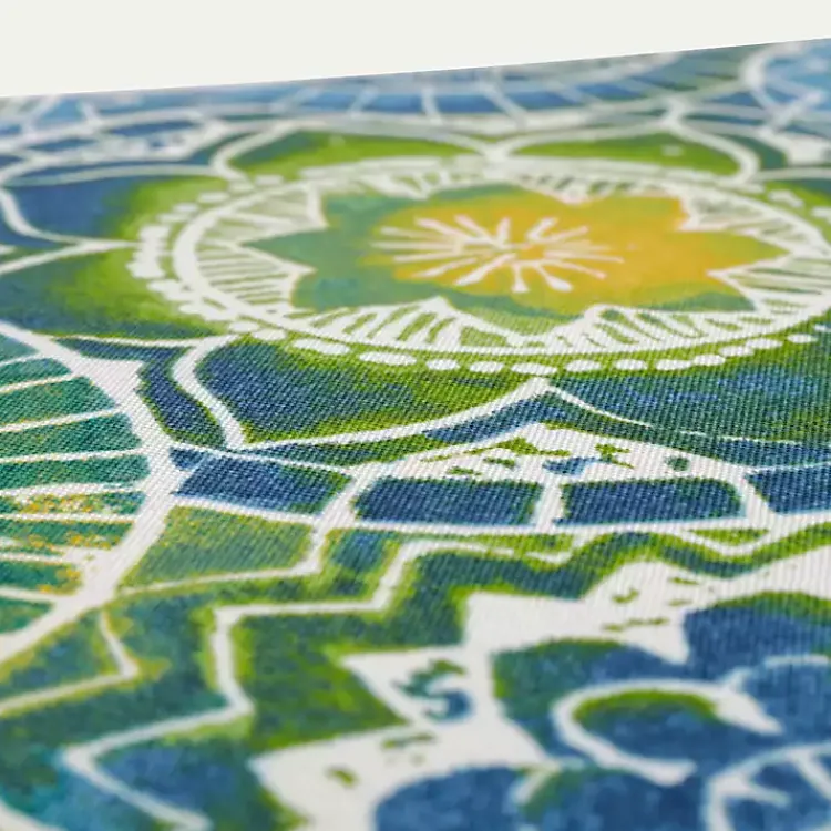 Outdoor Cushions & Pillows-Kirklands Home Blue Green Lagoon Wicker Chair Cushions, Set of 2