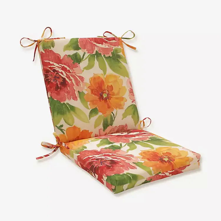 Outdoor Cushions & Pillows-Kirklands Home Watercolor Primrose Outdoor Chair Cushion