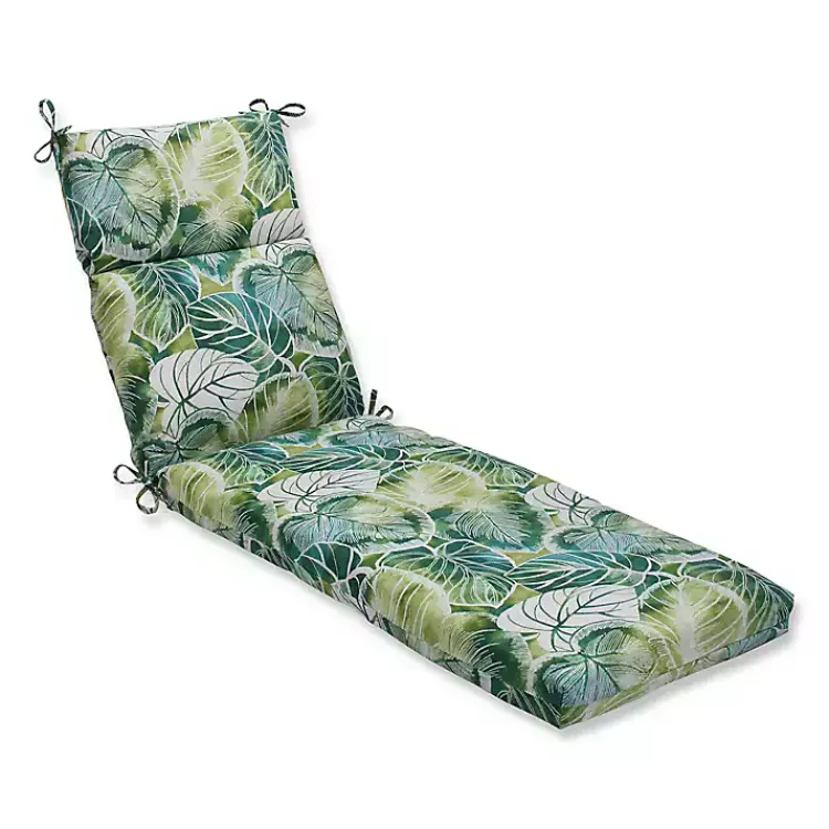Outdoor Cushions & Pillows-Kirklands Home Green Lagoon Outdoor Chaise Cushion