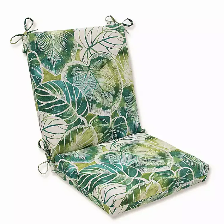 Outdoor Cushions & Pillows-Kirklands Home Green Lagoon Outdoor Chair Cushion