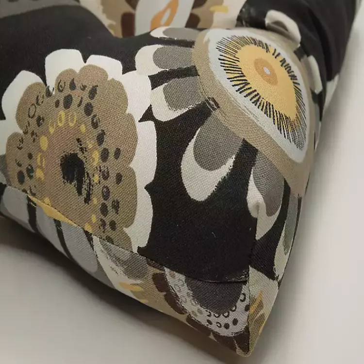 Outdoor Cushions & Pillows-Kirklands Home Black Crosby Wicker Chair Cushions, Set of 2