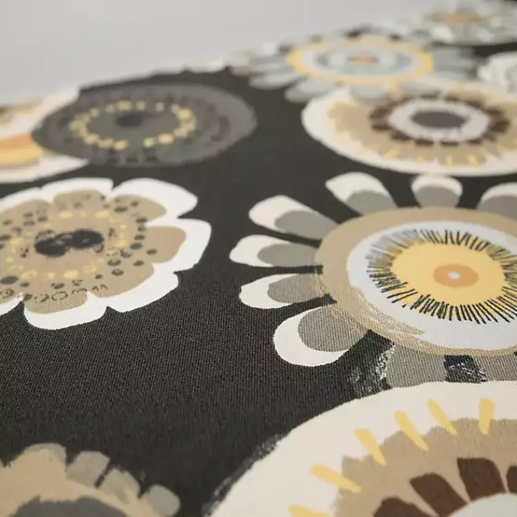 Outdoor Cushions & Pillows-Kirklands Home Black Crosby Outdoor Chair Cushion