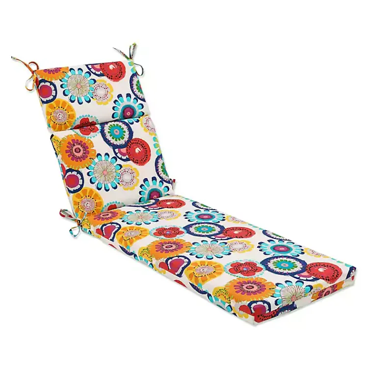 Outdoor Cushions & Pillows-Kirklands Home Blue Confetti Outdoor Chaise Cushion