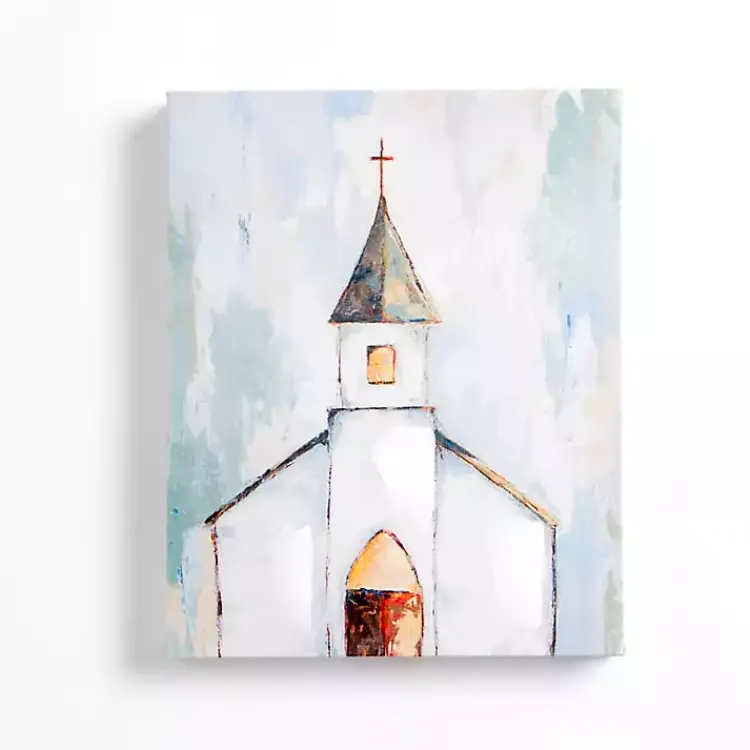 Canvas Art-Kirklands Home Church Abstract Canvas Art Print White