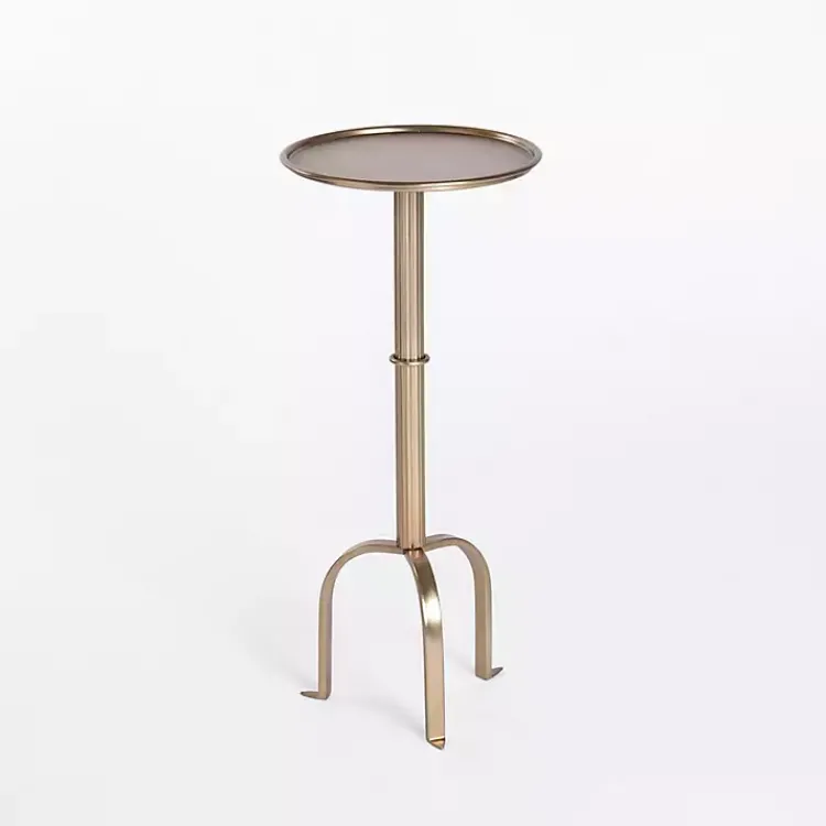 Accent & End Tables-Kirklands Home Antique Brass Metal Tripod Cocktail Table Gold