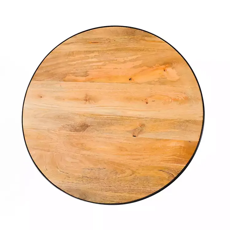 Coffee Tables-Kirklands Home Natural Wood & Metal 2-pc. Coffee Table Set Tan