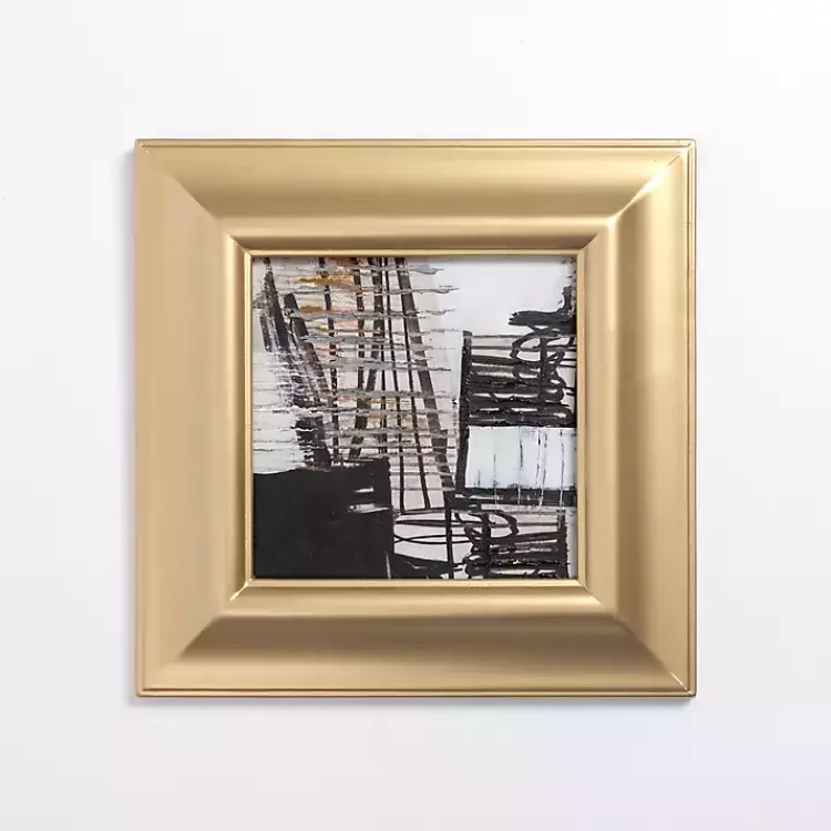 Framed Art-Kirklands Home Black and White Abstract I Gold Framed Art Print