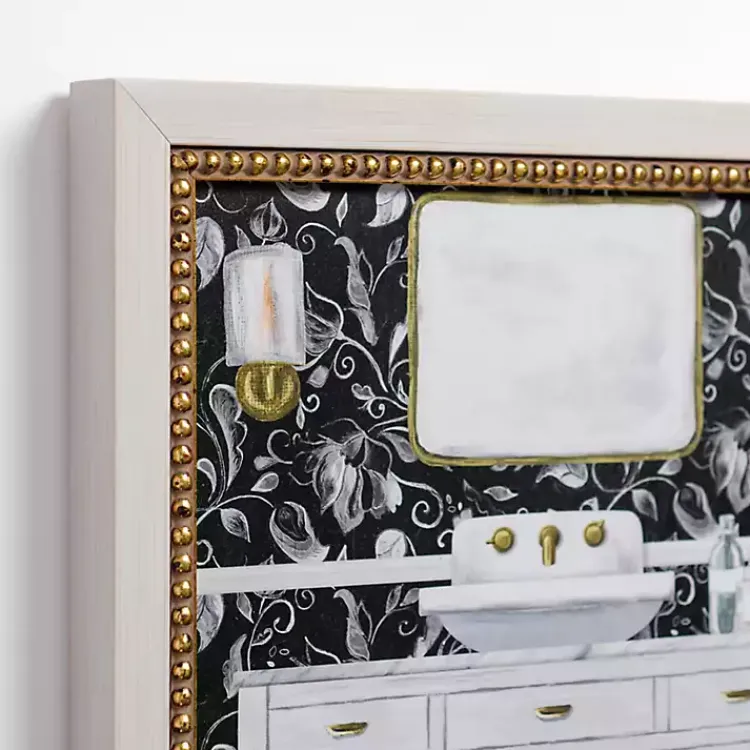 Framed Art-Kirklands Home Paisley Bathroom Sink Framed Art Print