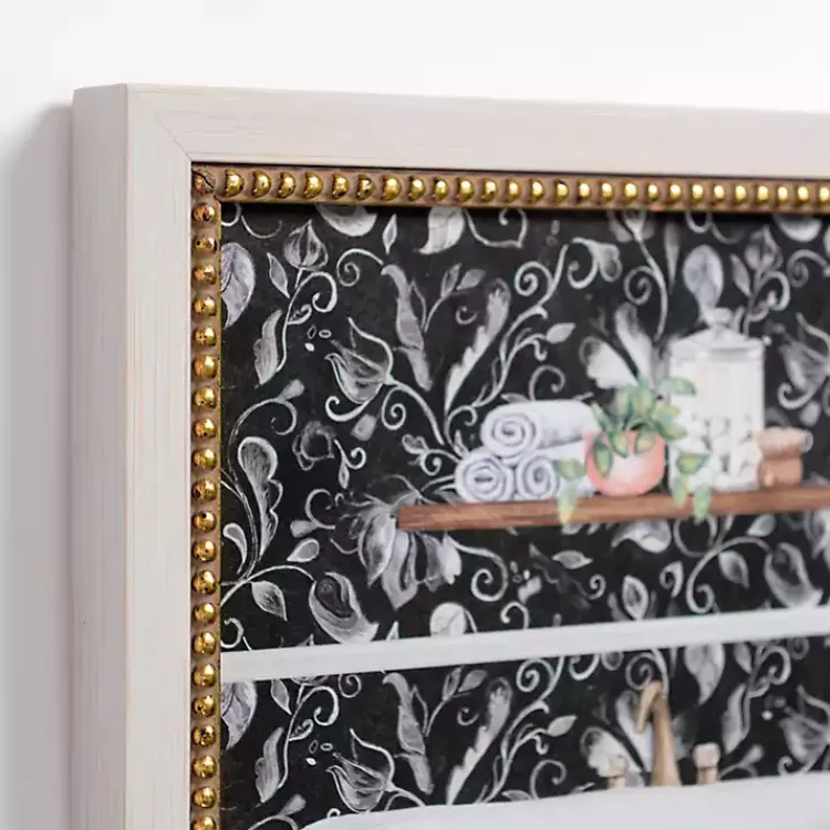 Framed Art-Kirklands Home Paisley Bathroom Tub Framed Art Print