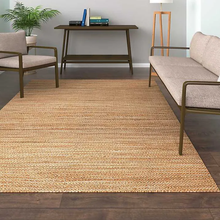 Area Rugs-Kirklands Home Natural Jute and Wool Woven Area Rug, 5x8 Brown