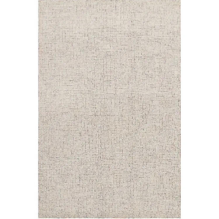 Area Rugs-Kirklands Home Rust & Beige Geometric Wool Area Rug Tan