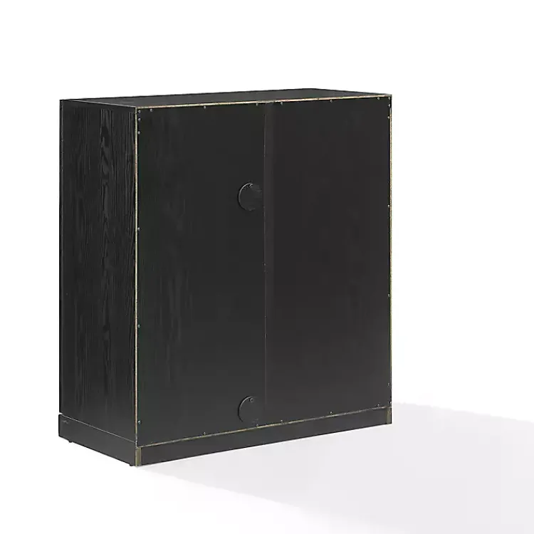 Cabinets & Sideboards-Kirklands Home Wood Grain Stackable Storage Cabinet Black