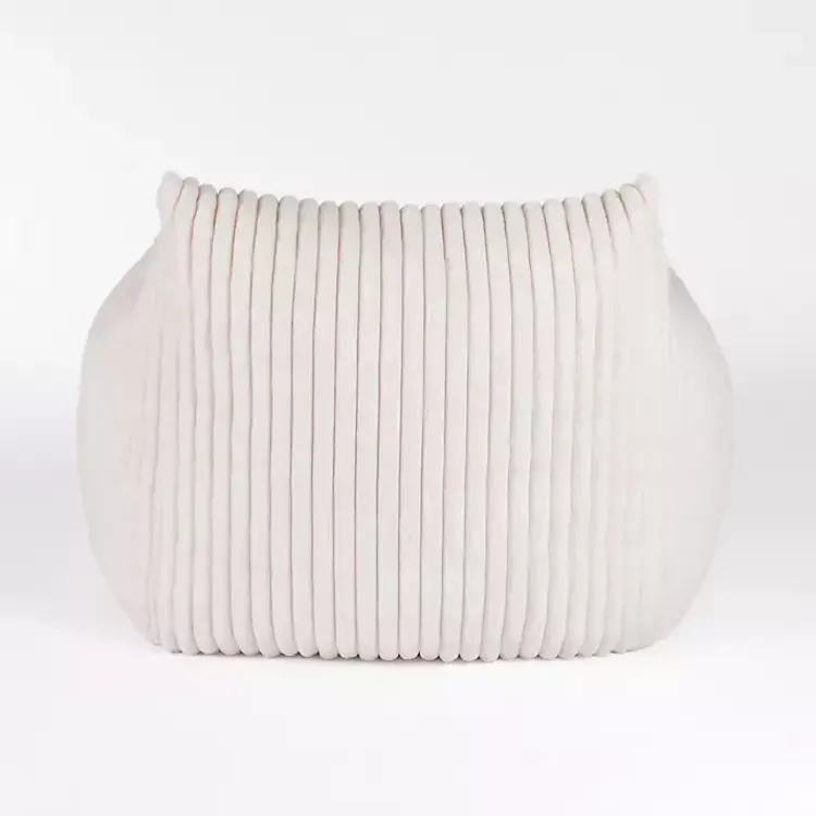 Accent Chairs-Kirklands Home Cream Comfy Foam Lounge Chair White