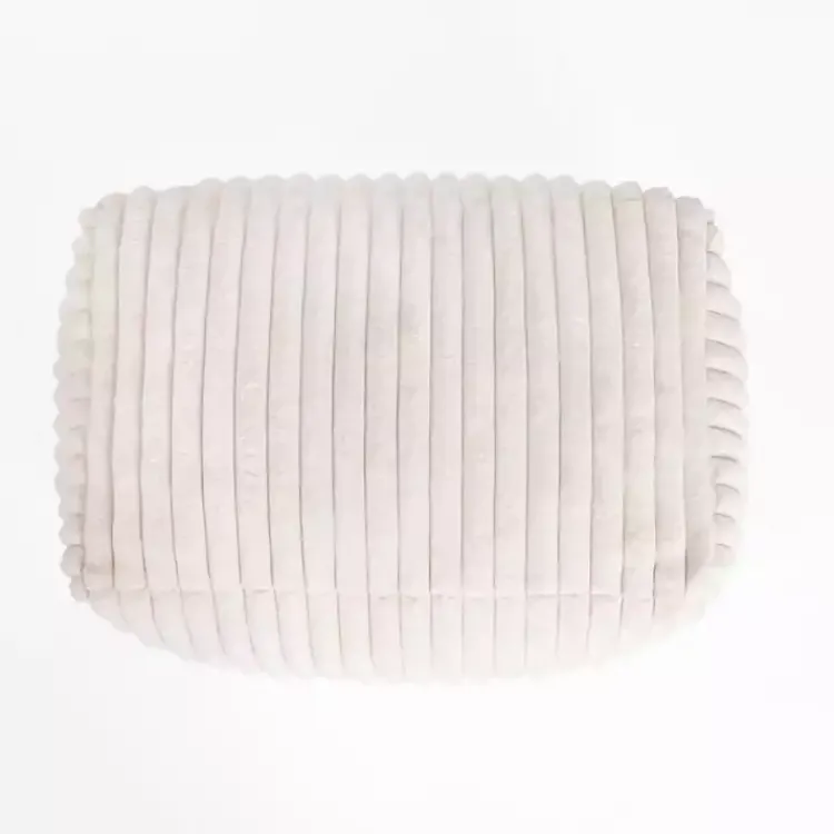 Benches & Ottomans-Kirklands Home Cream Comfy Foam Lounge Ottoman White