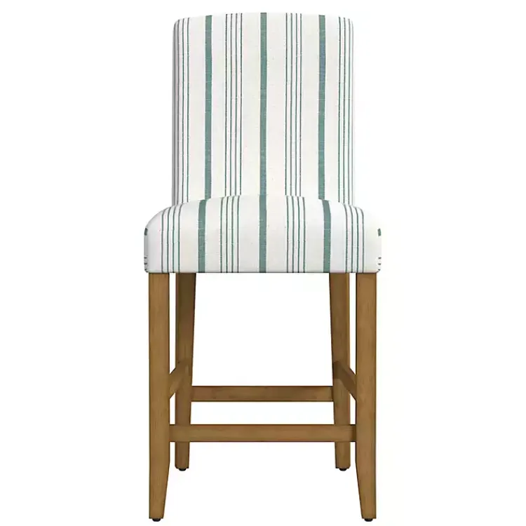 Bar Stools & Counter Height Stools-Kirklands Home Calypso Striped Upholstered Counter Stool