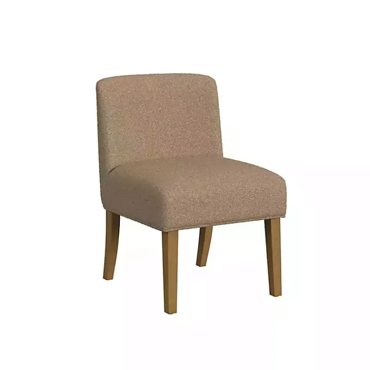 Dining Chairs-Kirklands Home Boucle Upholstered Dining Chair Brown