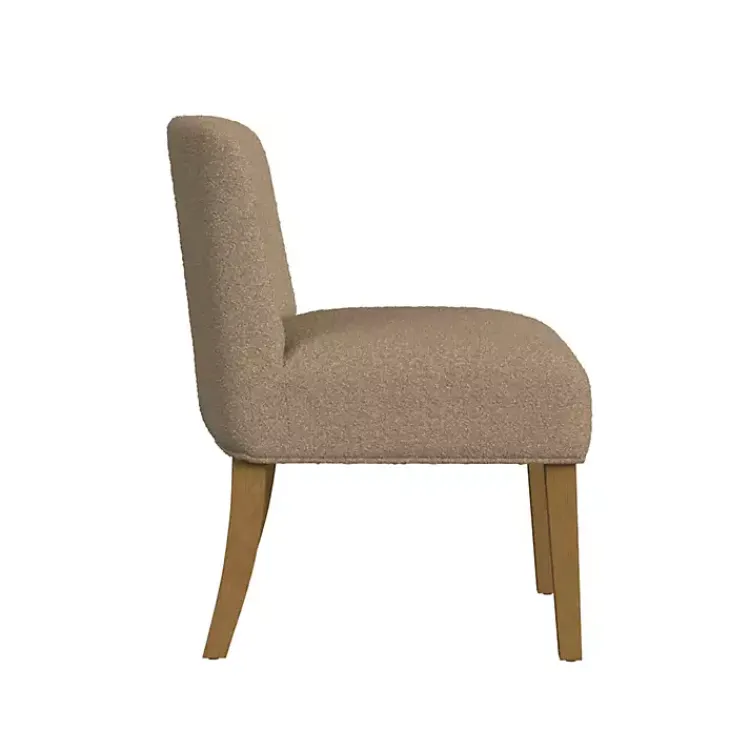 Dining Chairs-Kirklands Home Boucle Upholstered Dining Chair Brown
