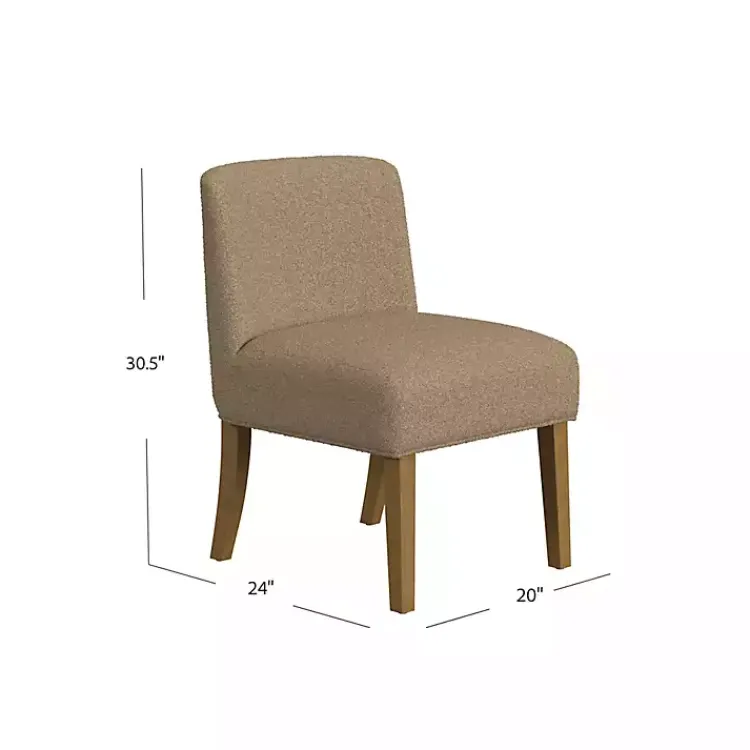 Dining Chairs-Kirklands Home Boucle Upholstered Dining Chair Brown