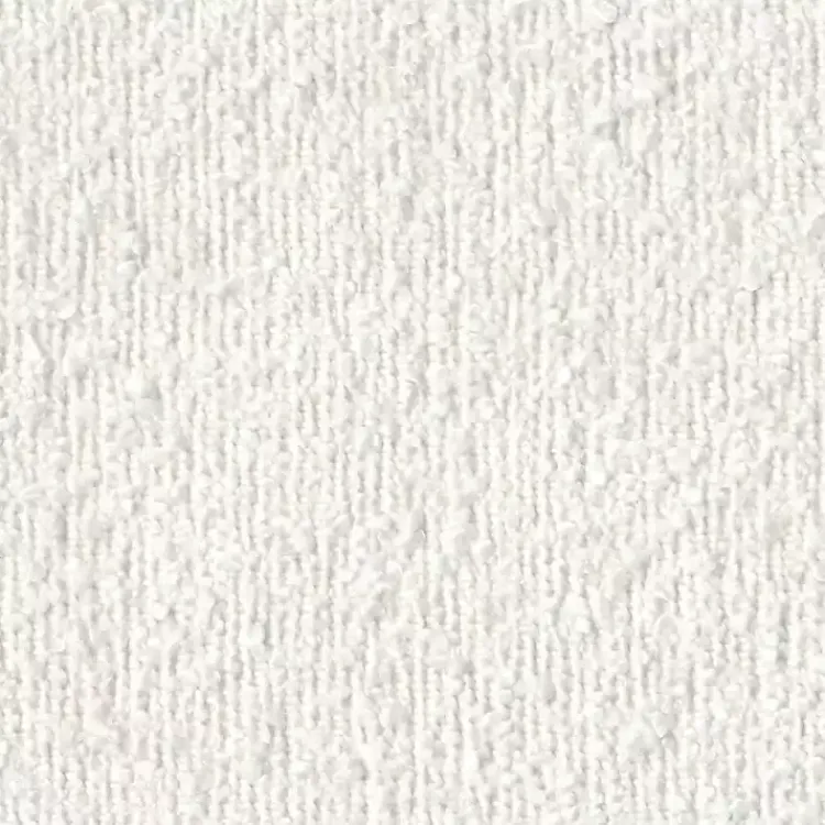 Benches & Ottomans-Kirklands Home Cream Boucle Round Upholstered Ottoman White