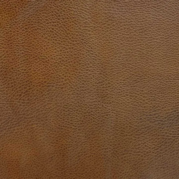 Benches & Ottomans-Kirklands Home Faux Leather Square Storage Ottoman Brown