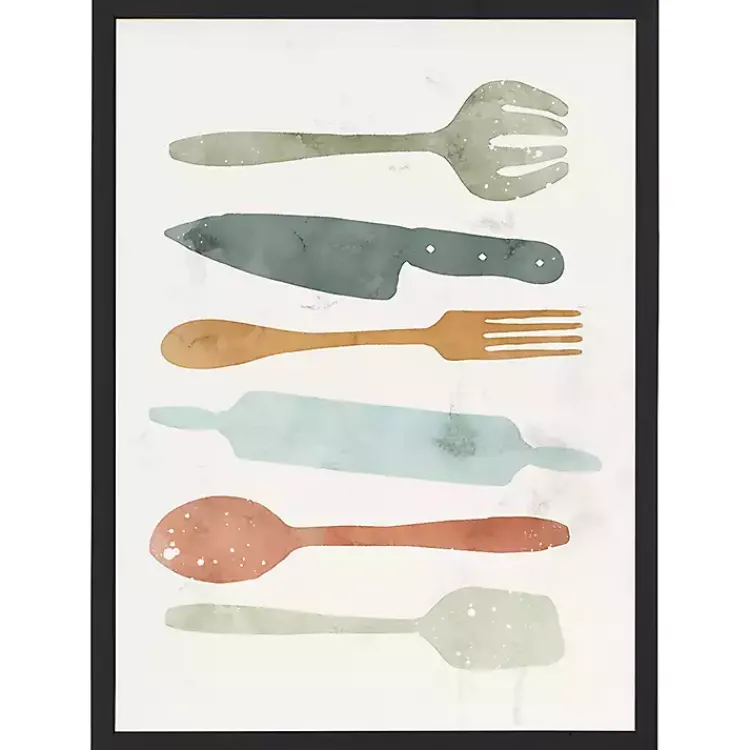 Framed Art-Kirklands Home Colorful Utensils Framed Art Print