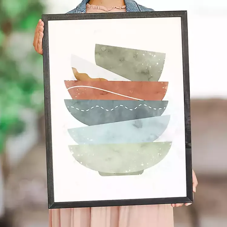 Framed Art-Kirklands Home Colorful Bowls Framed Art Print Multir